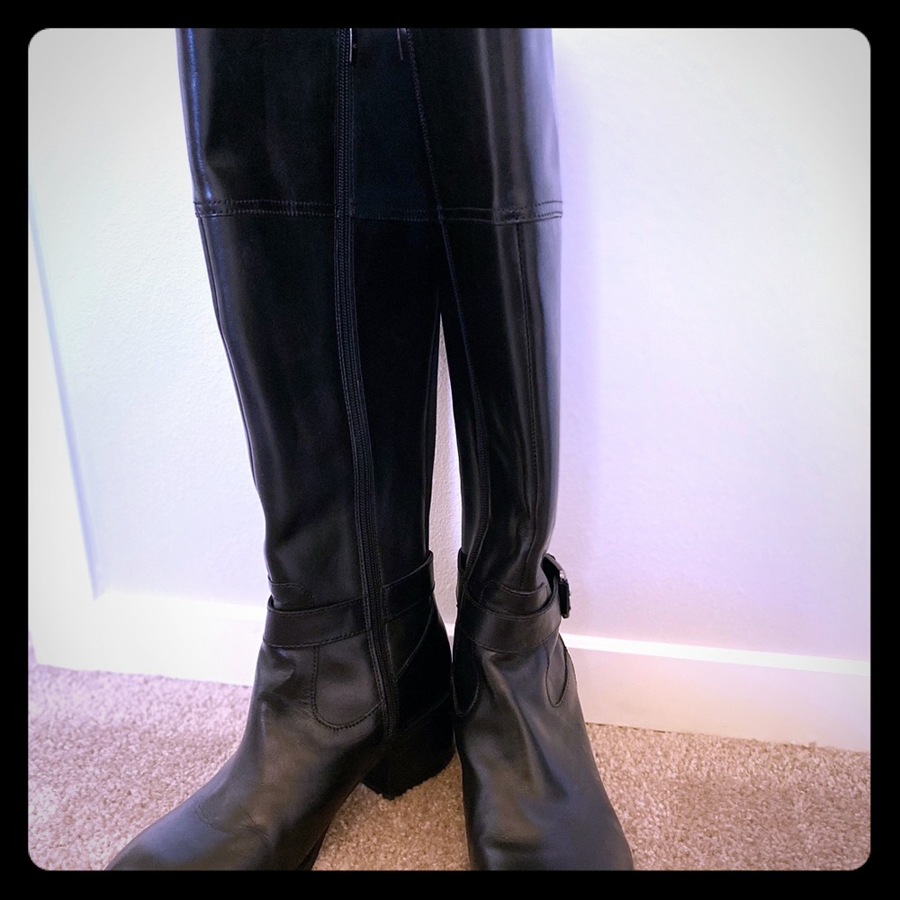 Tall black boots